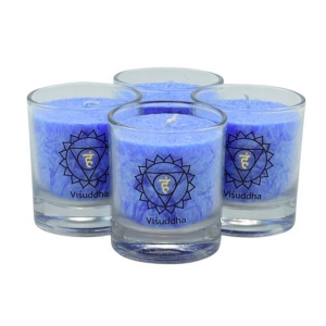 chakra-kerze ca 6 cm 4er-set hellblau palm light palmlicht bei Lichtquelle online kaufen