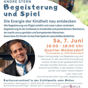 Andrè Stern | Begeisterung & Spiel | Vortrag am Sa, 7. Juni 16:00 - 18:00 Uhr